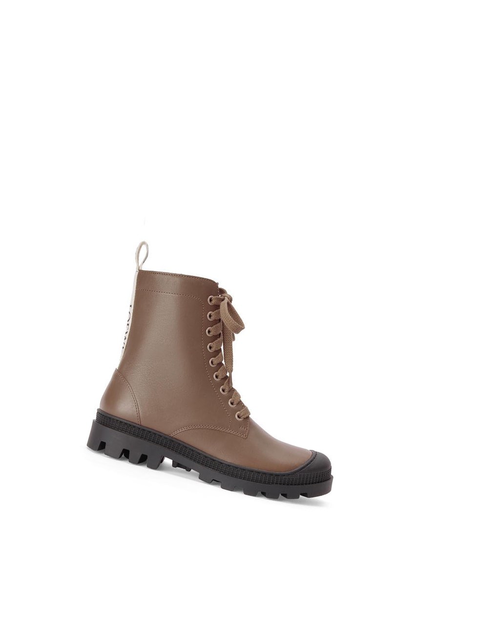 Loewe Combat boot in calfskin Kaki Verdes | EVRAC-7105