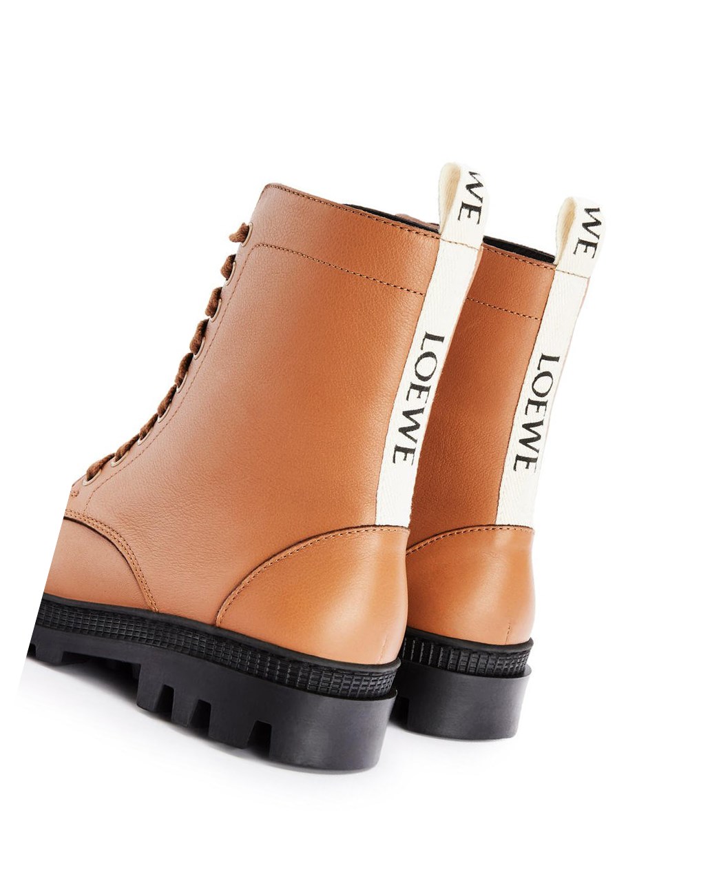 Loewe Combat boot in calfskin Tan | NSHMA-4916