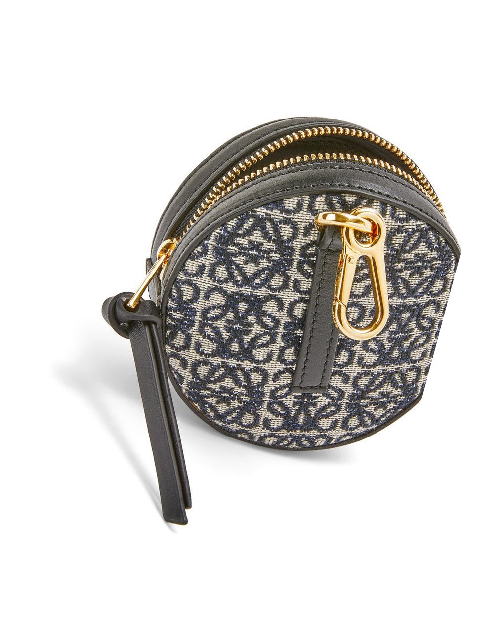 Loewe Cookie Pouch in Anagram jacquard and calfskin Azul Marino Negros | TJEFI-4791