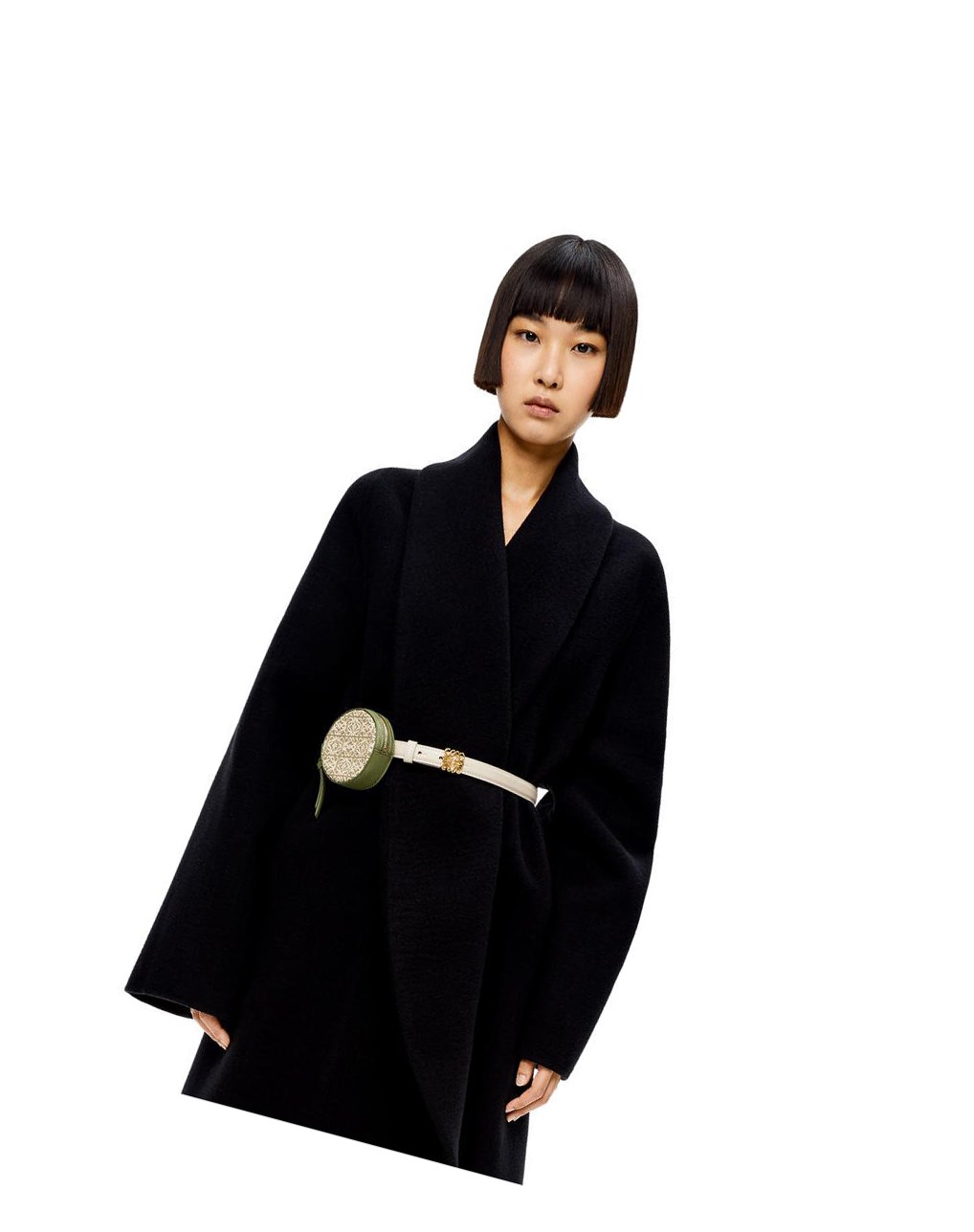 Loewe Cookie Pouch in Anagram jacquard and calfskin Verdes Verdes | TNSUW-2439