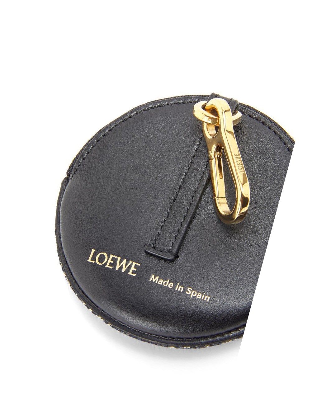 Loewe Cookie charm in Anagram jacquard and calfskin Azul Marino Negros | RPOAK-9547