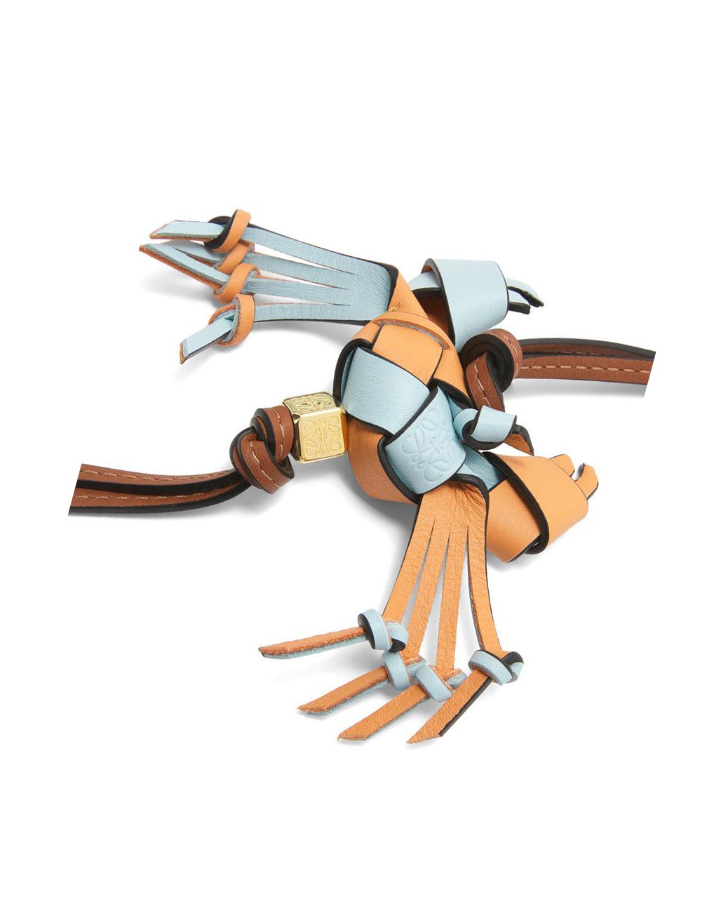 Loewe Crab charm in calfskin Albaricoque Azules | BTRIY-4358