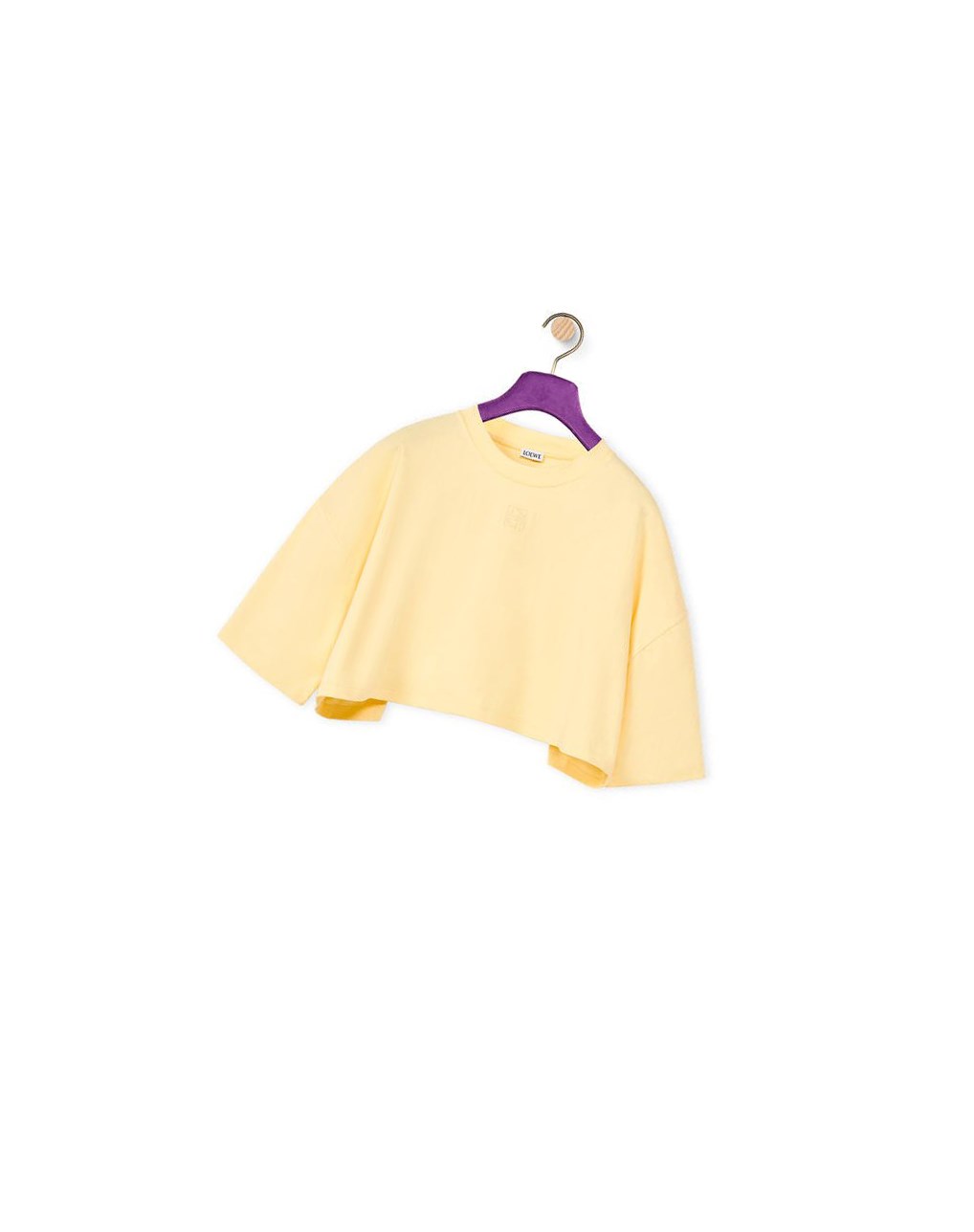 Loewe Cropped Anagram T-shirt in cotton Amarillos Claro | LHYZA-9425