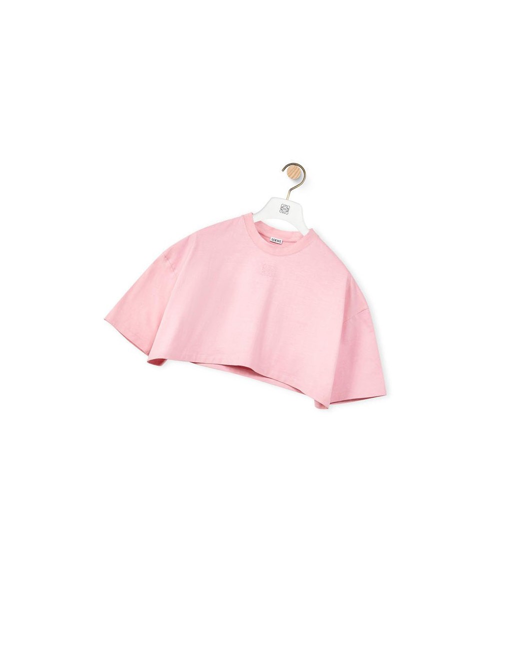 Loewe Cropped Anagram T-shirt in cotton Rosas Claro | QSXWO-1045