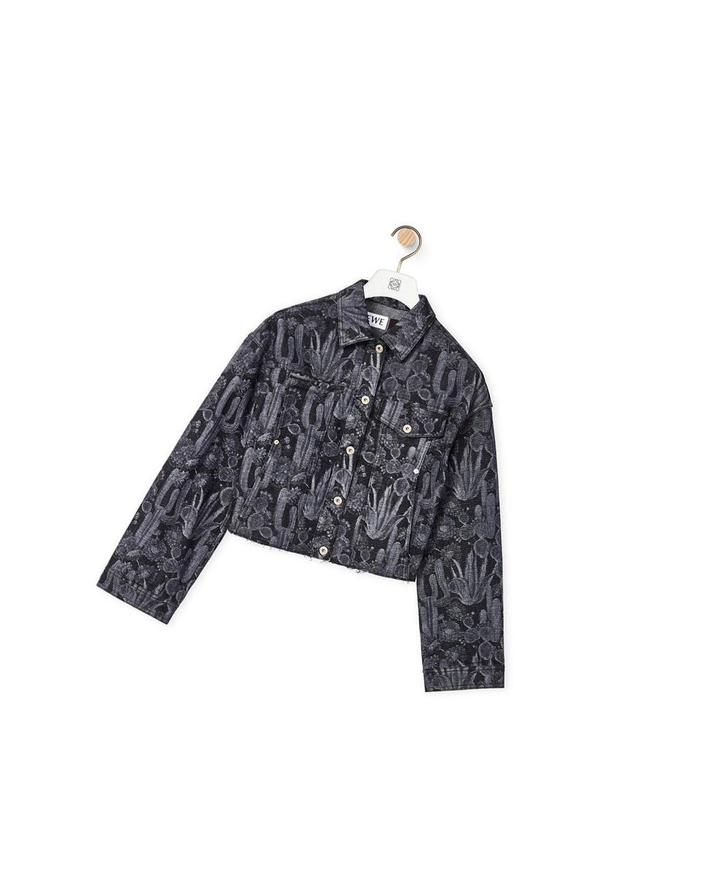 Loewe Cropped cactus jacket in denim Negros Blancos | JELFB-1346
