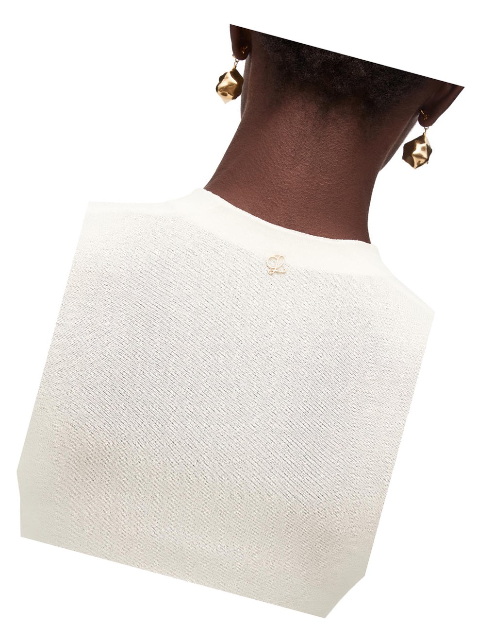 Loewe Cropped cardigan in viscose Blancos | FVEKR-3219