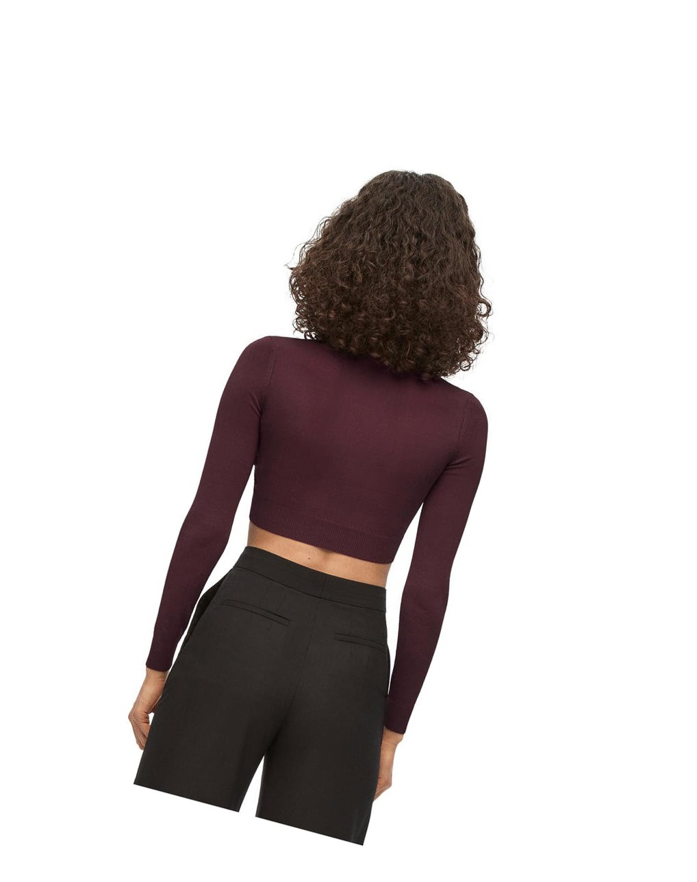 Loewe Cropped cardigan in viscose Vino | WSVJX-5821