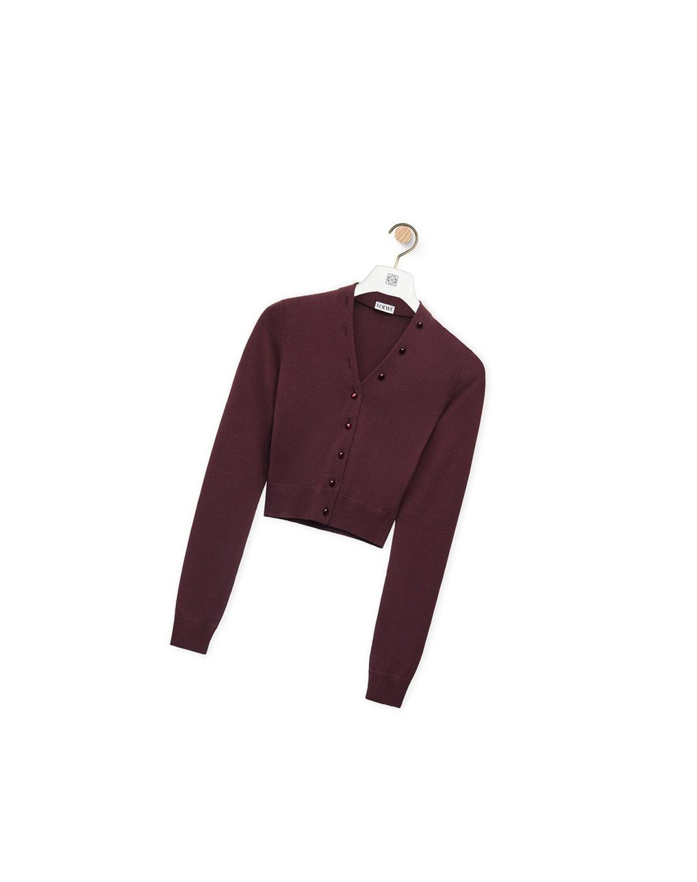 Loewe Cropped cardigan in viscose Vino | WSVJX-5821