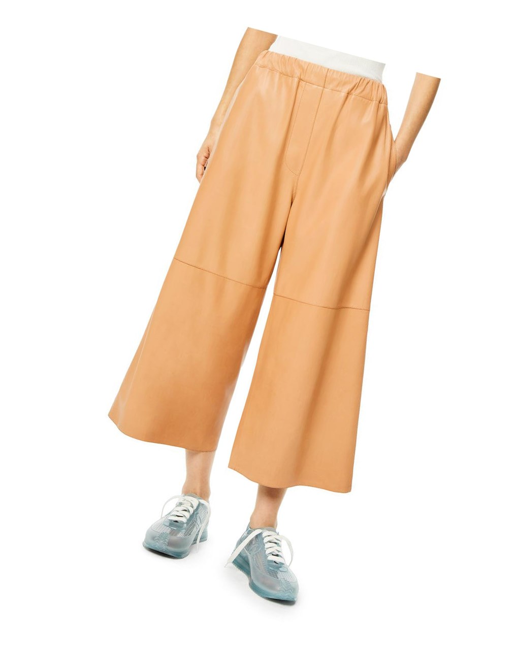 Loewe Cropped elasticated trousers Butter | ABXHT-4907