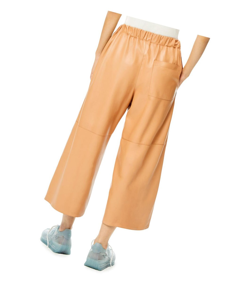 Loewe Cropped elasticated trousers Butter | ABXHT-4907