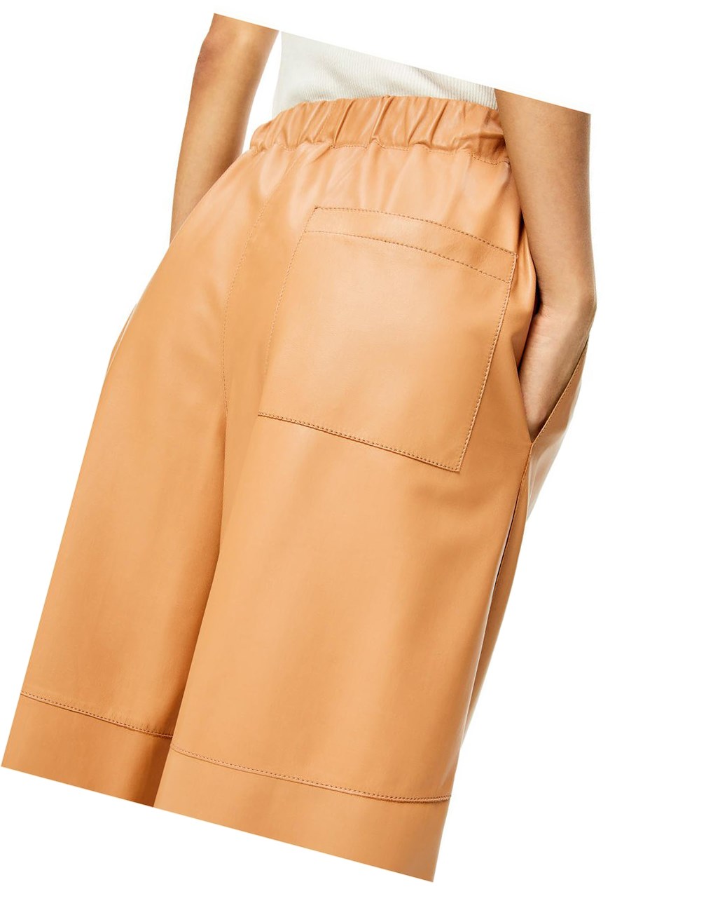 Loewe Cropped elasticated trousers Butter | ABXHT-4907