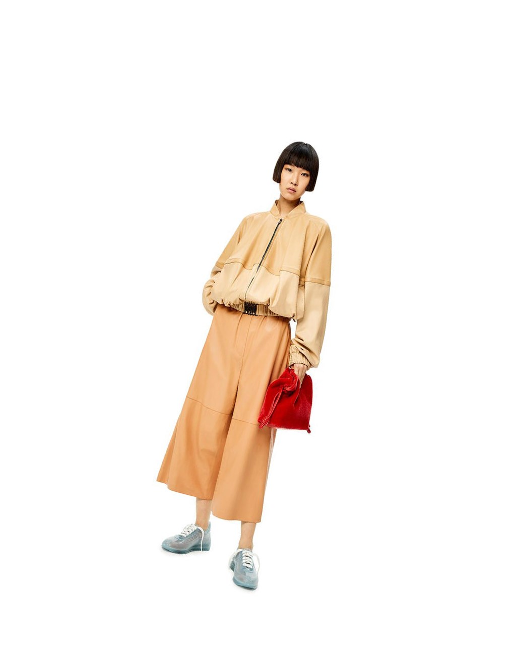 Loewe Cropped elasticated trousers Butter | ABXHT-4907
