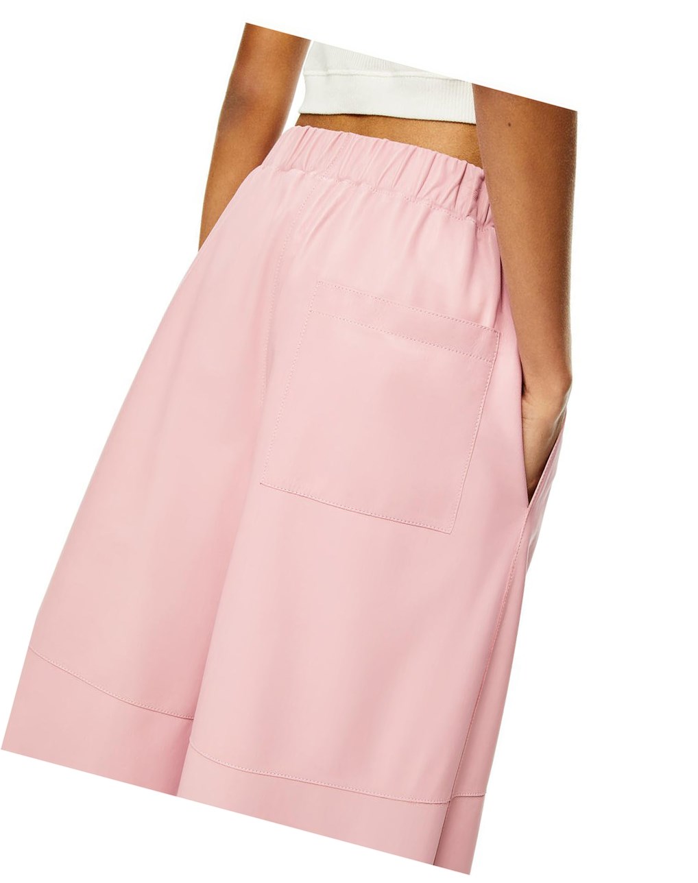 Loewe Cropped elasticated trousers Peony | WXUZC-7956