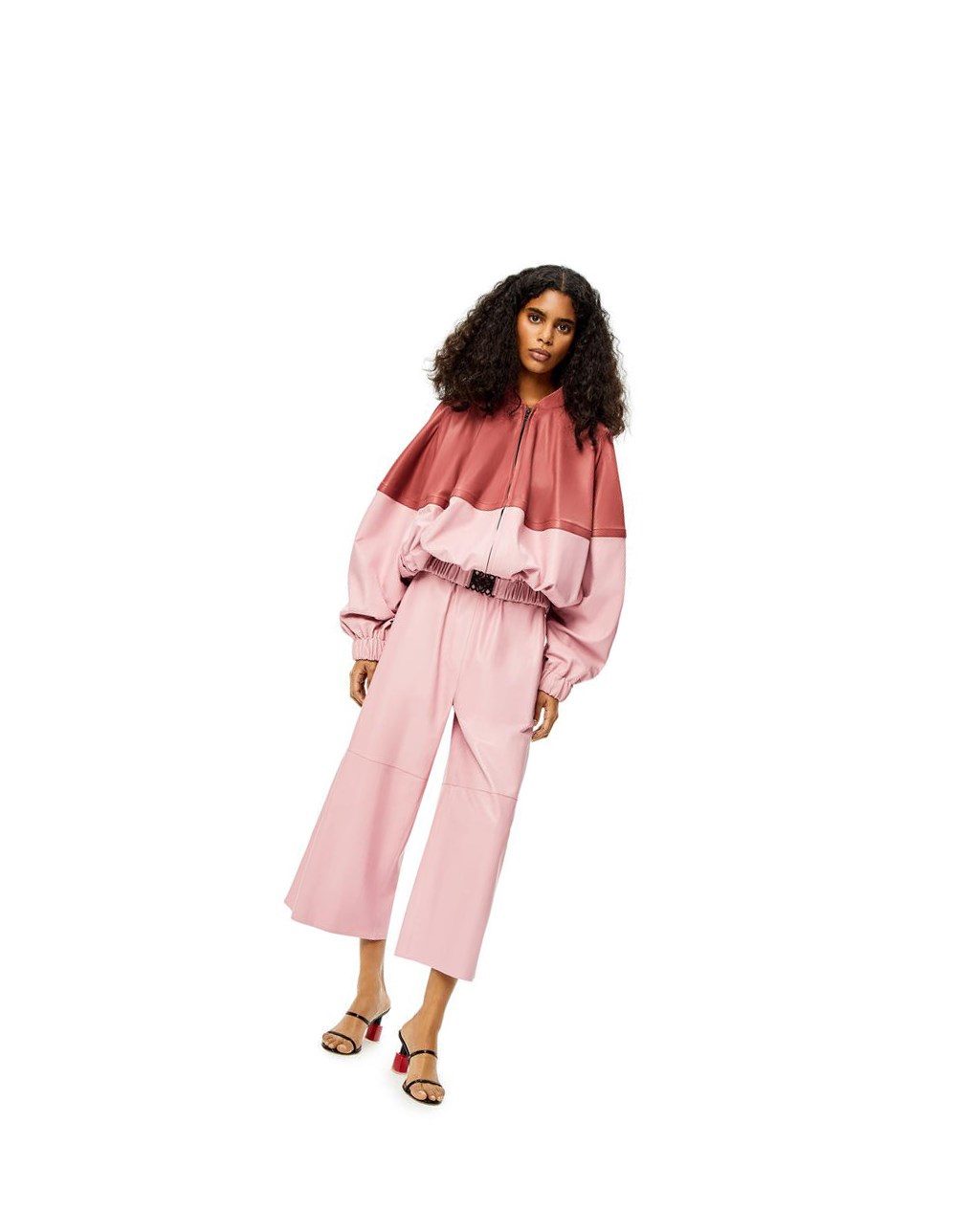 Loewe Cropped elasticated trousers Peony | WXUZC-7956