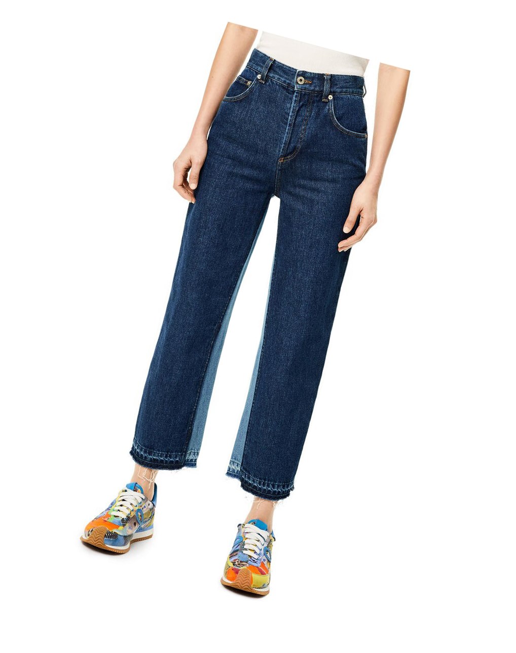 Loewe Cropped jeans in denim Azules Azules Azules | LFCVO-4098