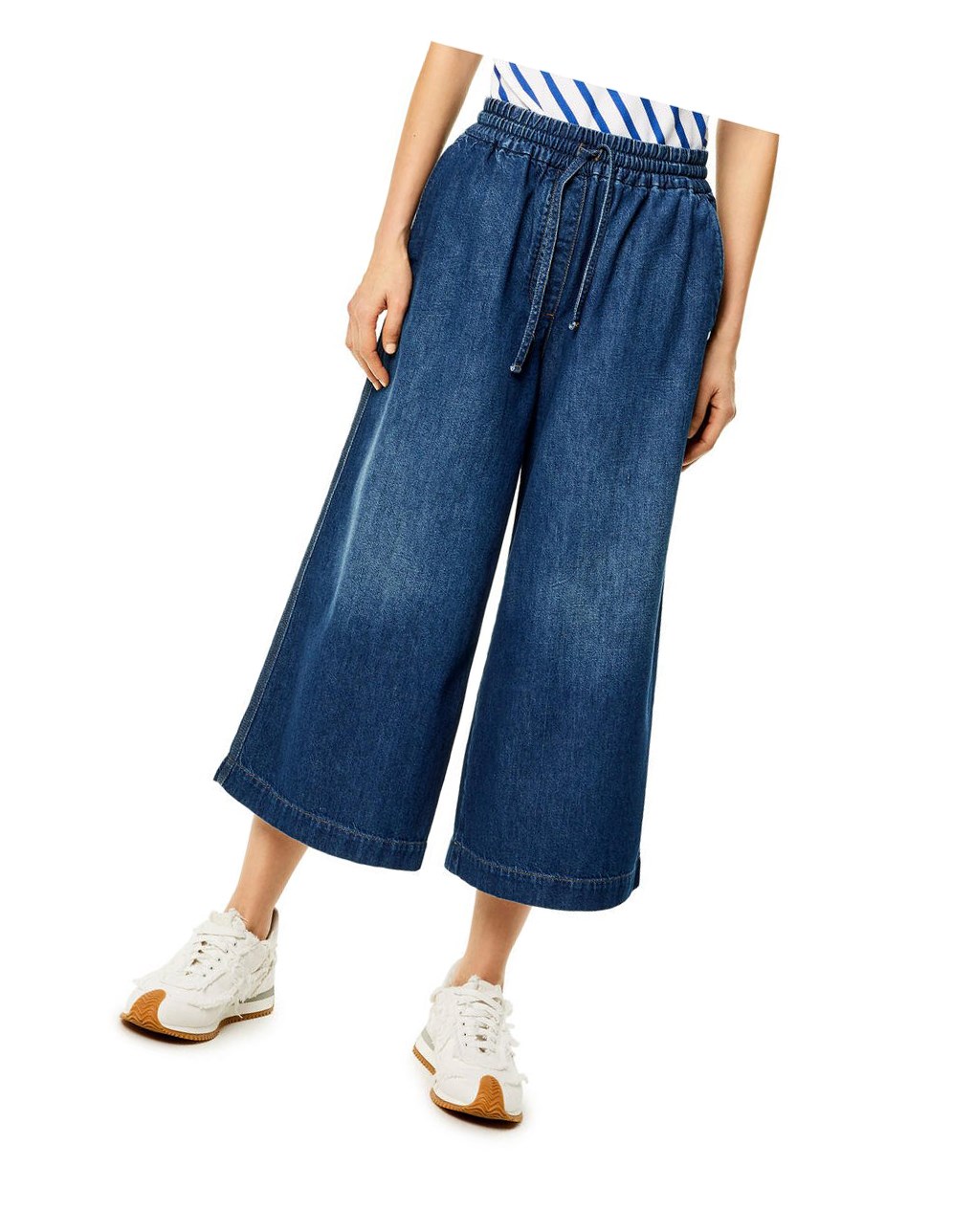 Loewe Cropped jeans in denim Washed Denim | PWCJR-9265