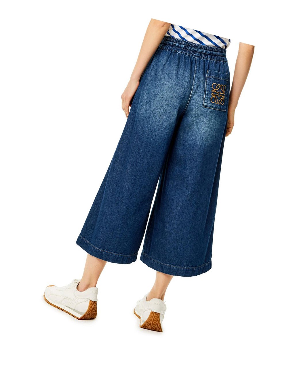 Loewe Cropped jeans in denim Washed Denim | PWCJR-9265