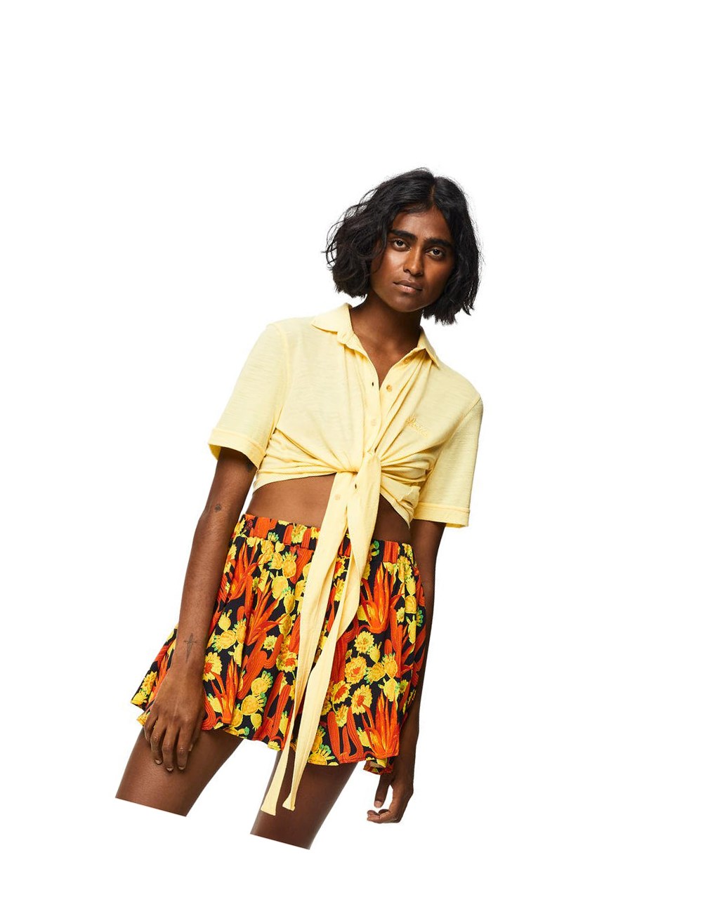 Loewe Cropped top in wool Amarillos | PVSYI-6271