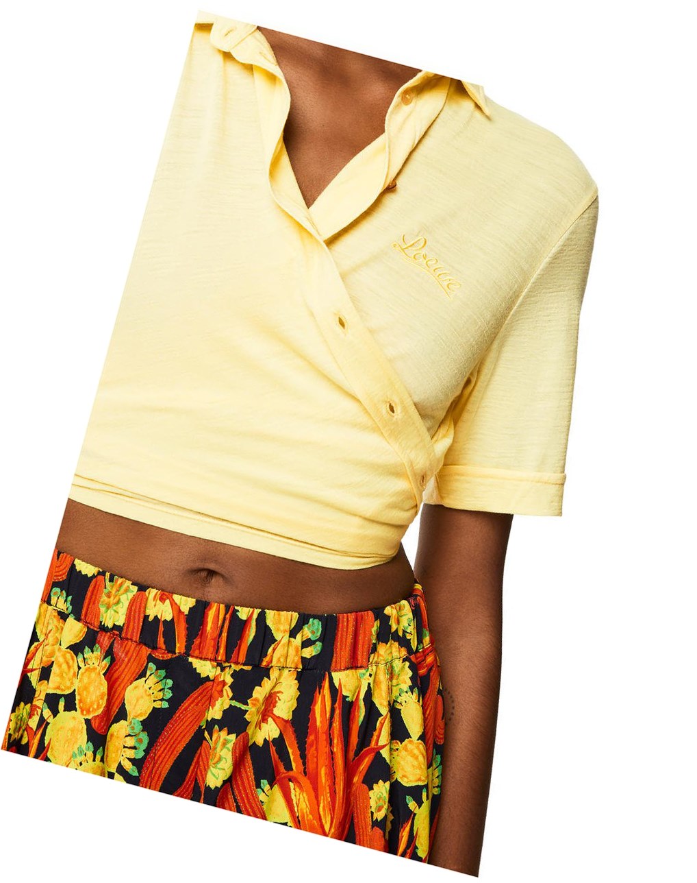 Loewe Cropped top in wool Amarillos | PVSYI-6271