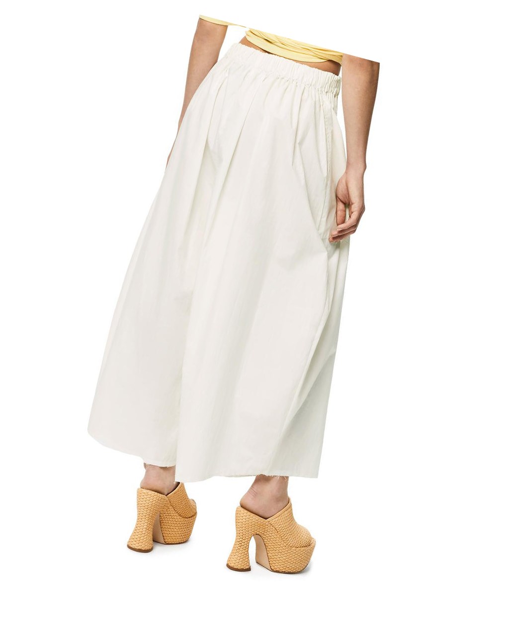 Loewe Cropped trousers in cotton Blancos | FZXVC-6279
