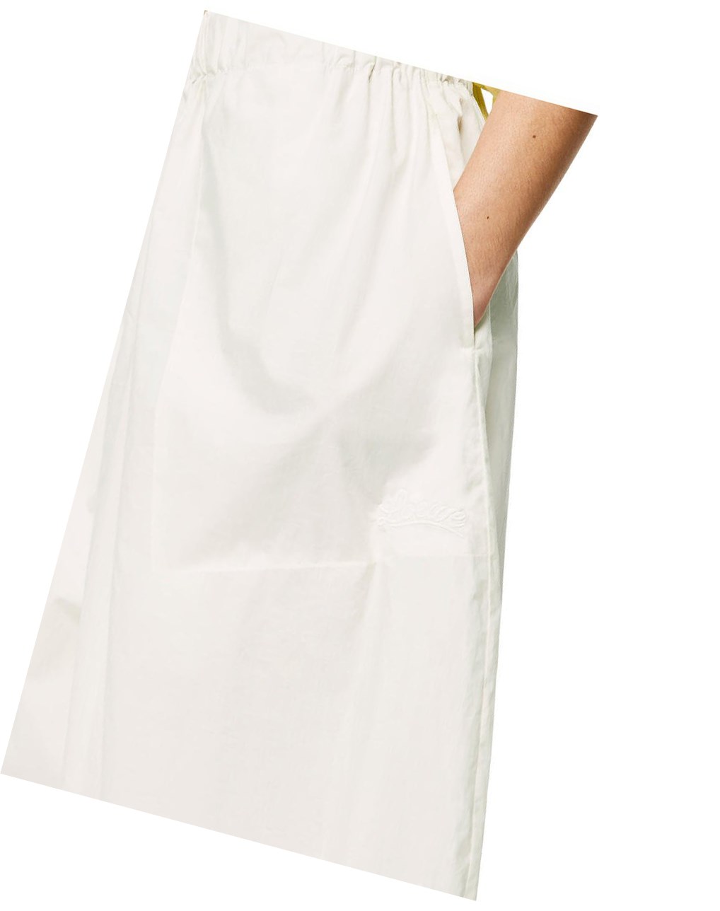 Loewe Cropped trousers in cotton Blancos | FZXVC-6279