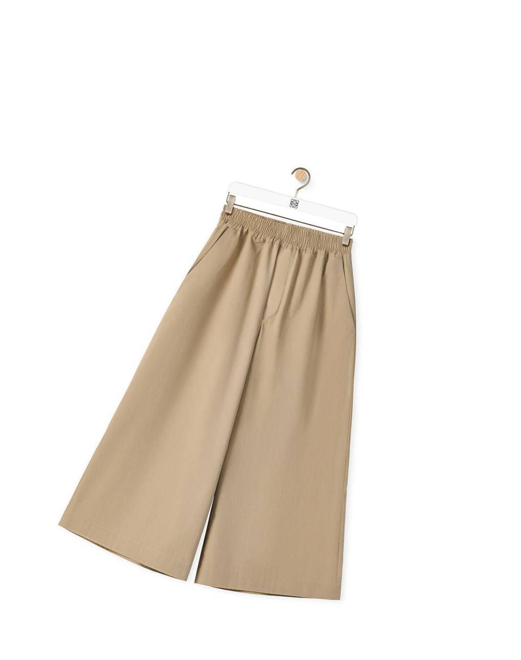 Loewe Cropped trousers in cotton Sandstone | GBCNF-1670