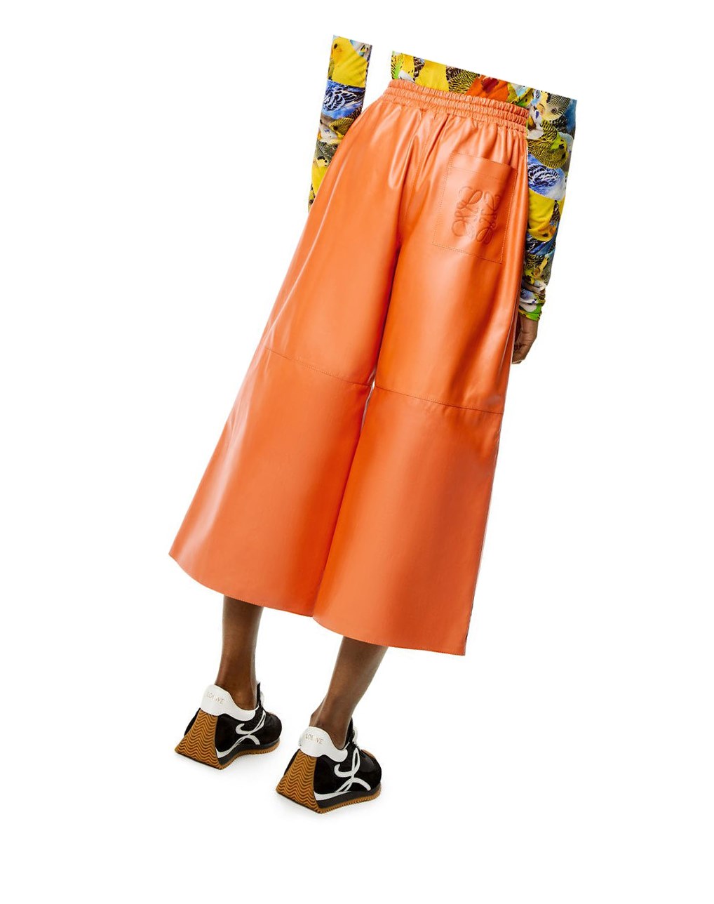 Loewe Cropped trousers in nappa Naranjas | HUGSN-1253