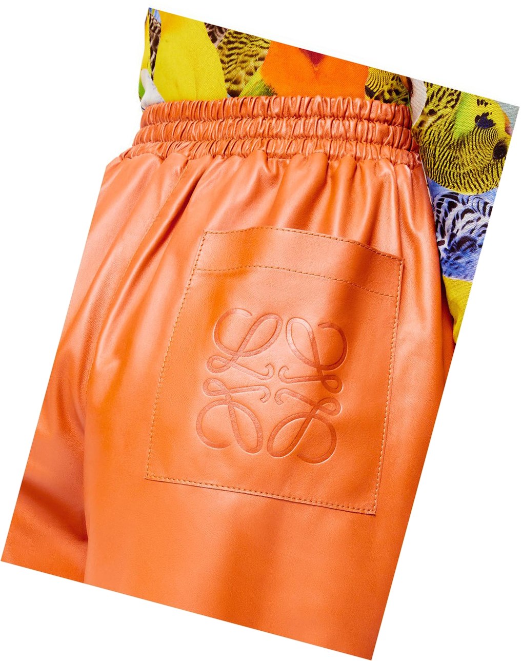 Loewe Cropped trousers in nappa Naranjas | HUGSN-1253