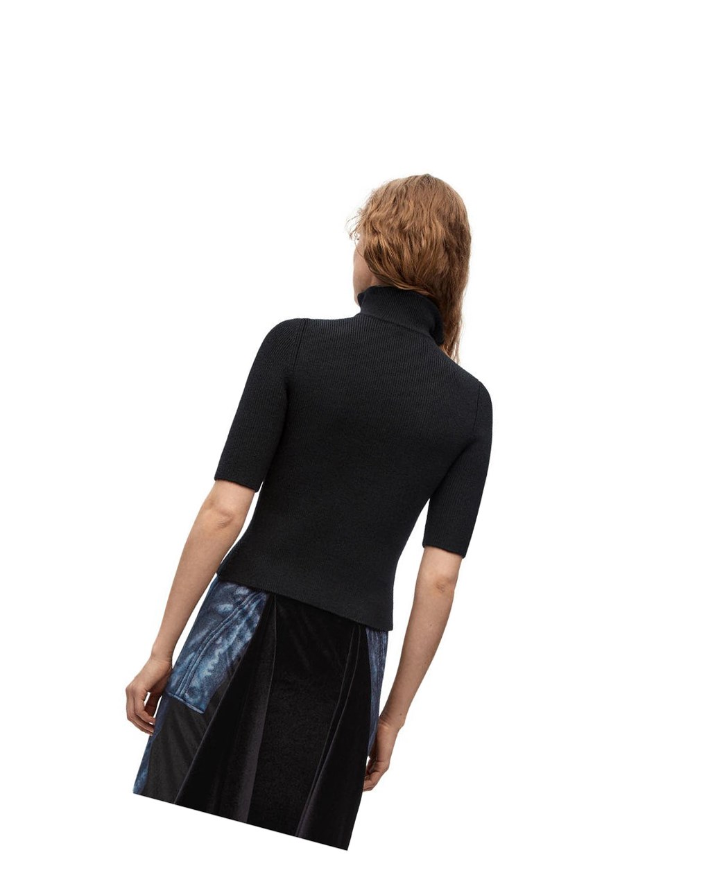 Loewe Cropped zip up sweater in wool Negros | QUWYZ-5927