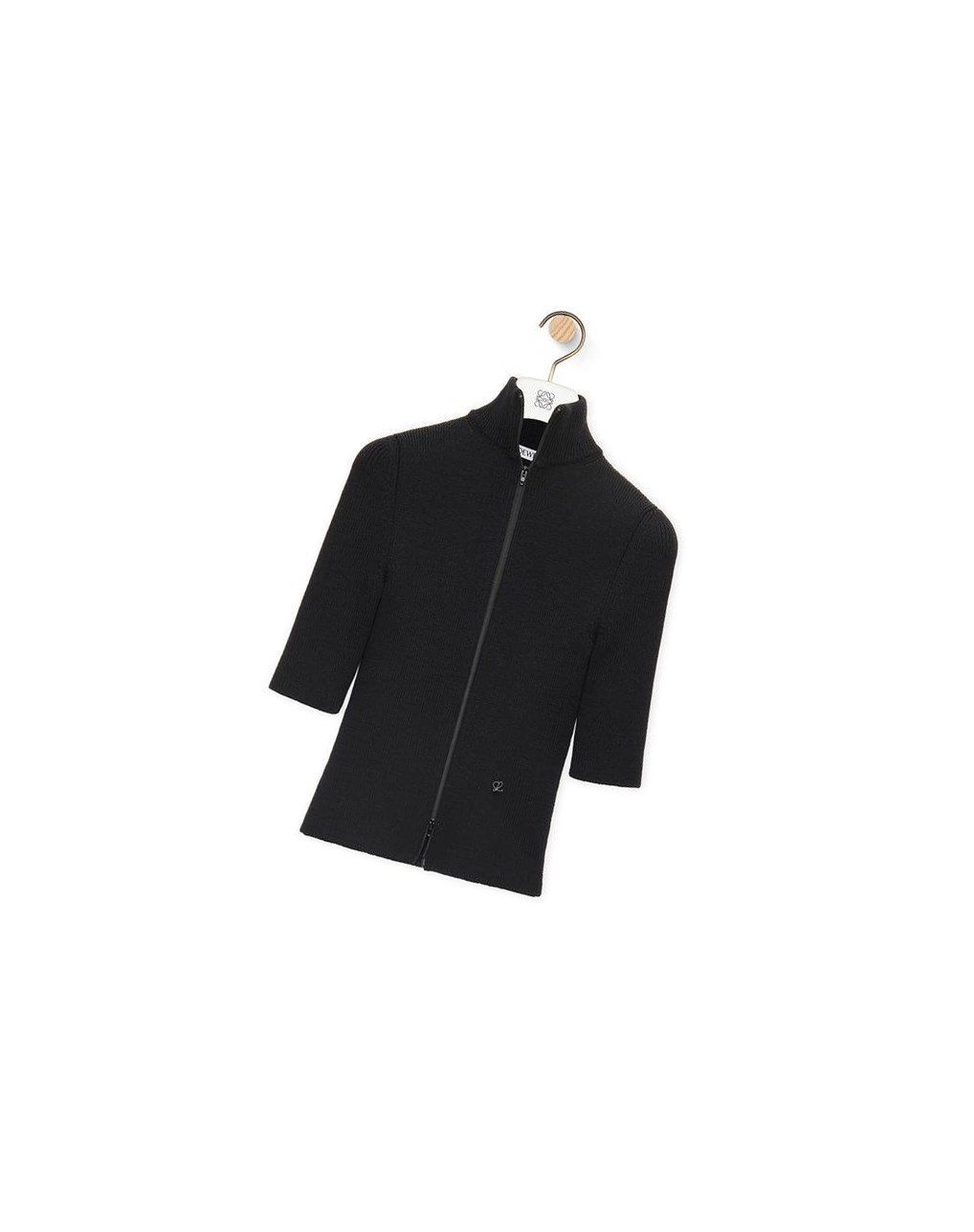 Loewe Cropped zip up sweater in wool Negros | QUWYZ-5927