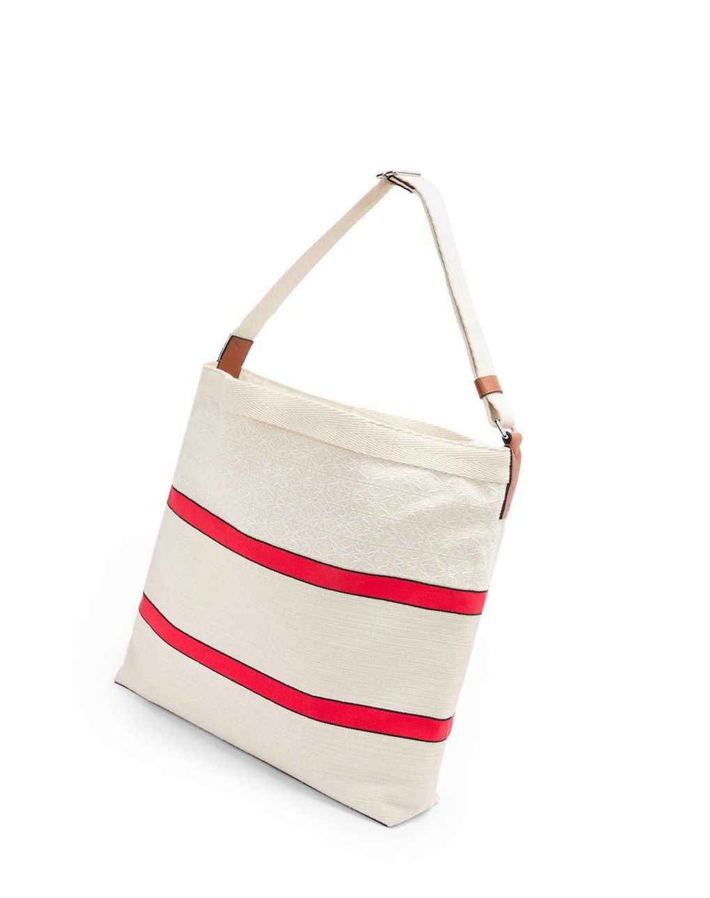 Loewe Crossbody tote in jacquard and calfskin Rojos | SXMJV-5791