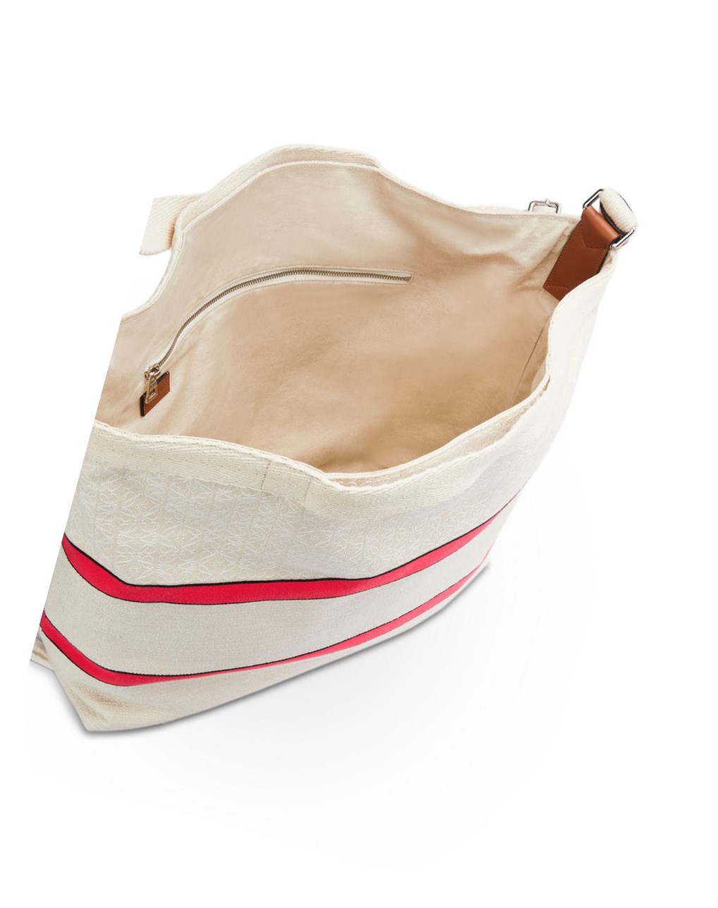 Loewe Crossbody tote in jacquard and calfskin Rojos | SXMJV-5791