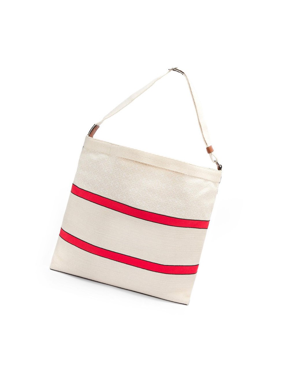 Loewe Crossbody tote in jacquard and calfskin Rojos | SXMJV-5791