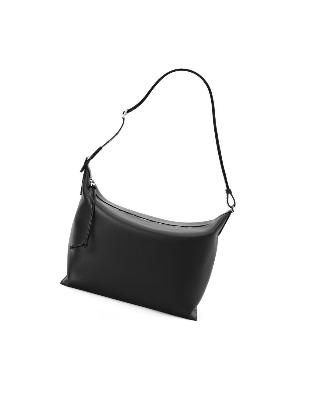 Loewe Cubi Crossbody bag in supple smooth calfskin and jacquard Negros | UVGQO-5608