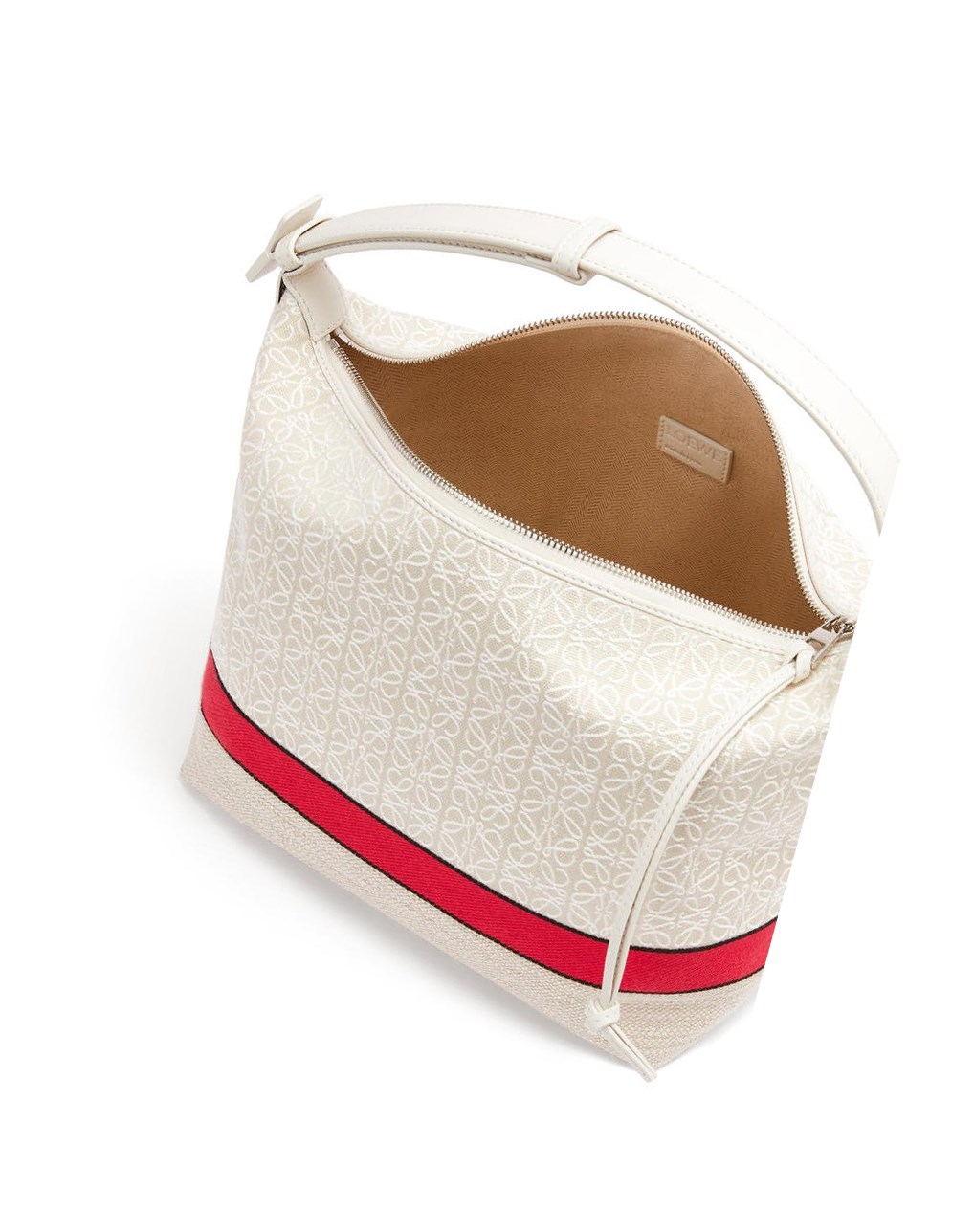 Loewe Cubi bag in jacquard and calfskin Rojos | DHZWU-1749
