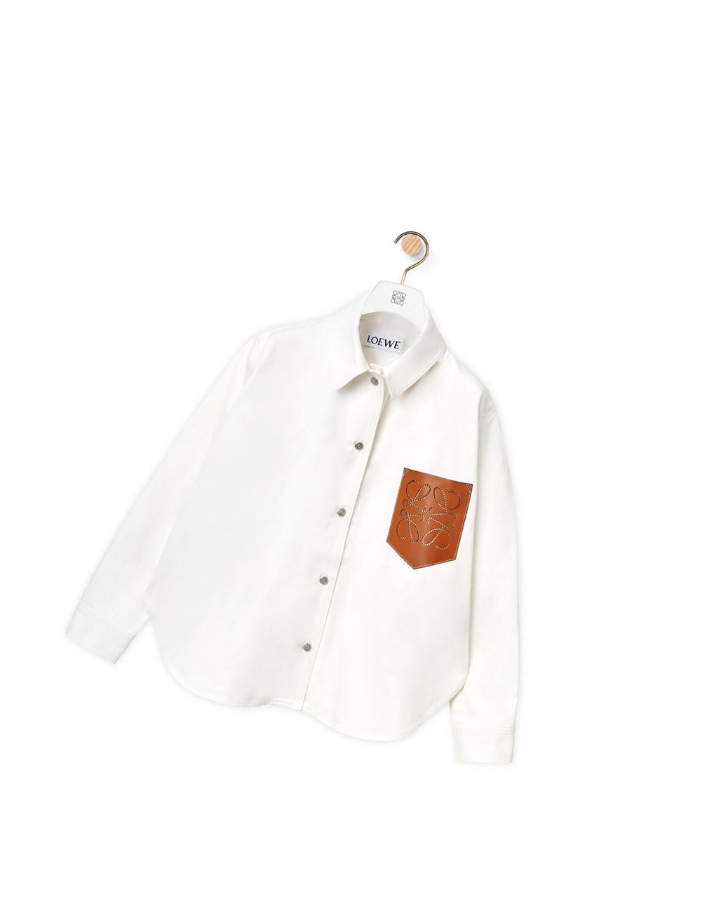 Loewe Cuero pocket overshirt in denim Ecru | MDRQU-3709