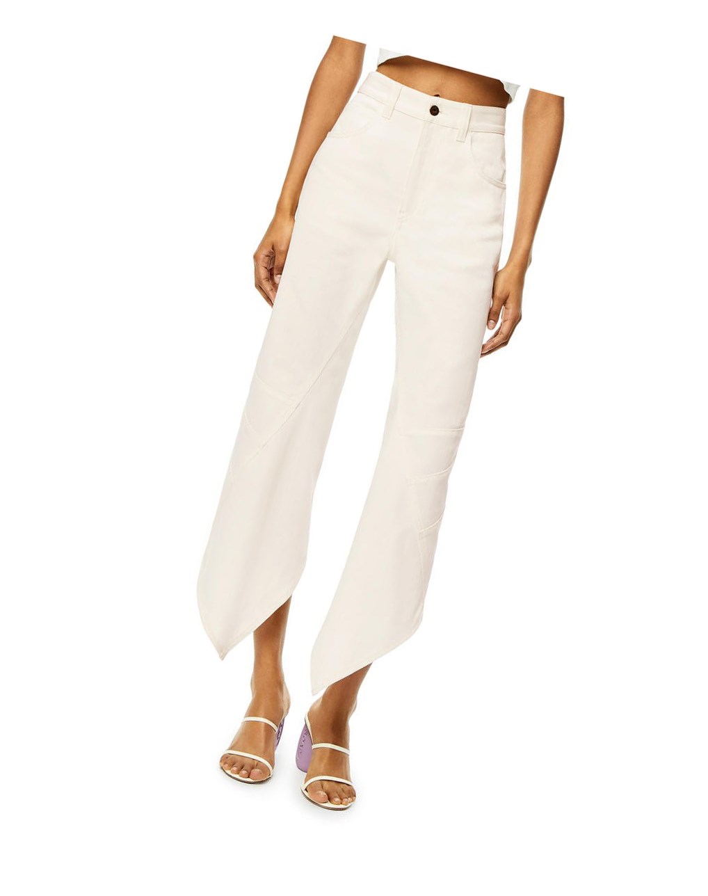 Loewe Curved jeans in denim Ivory | SVHUM-7586