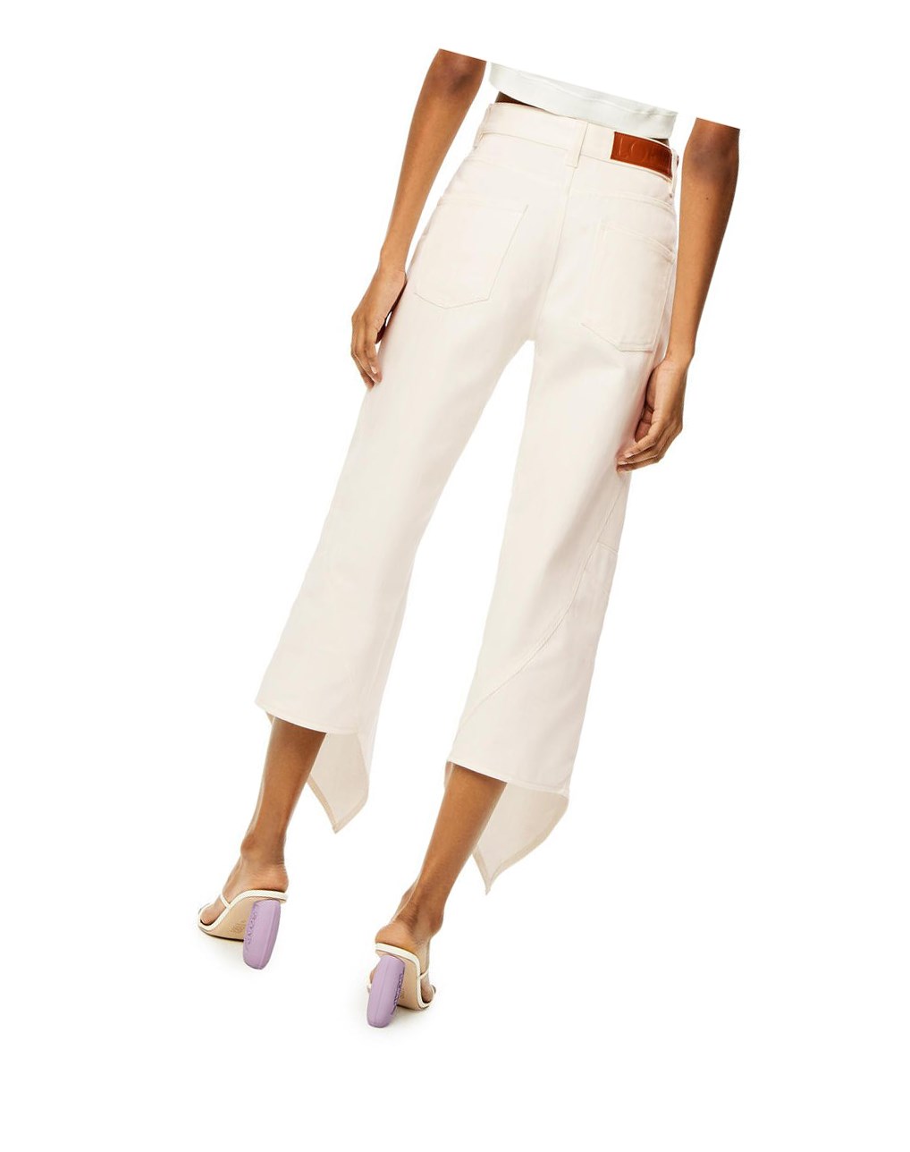 Loewe Curved jeans in denim Ivory | SVHUM-7586