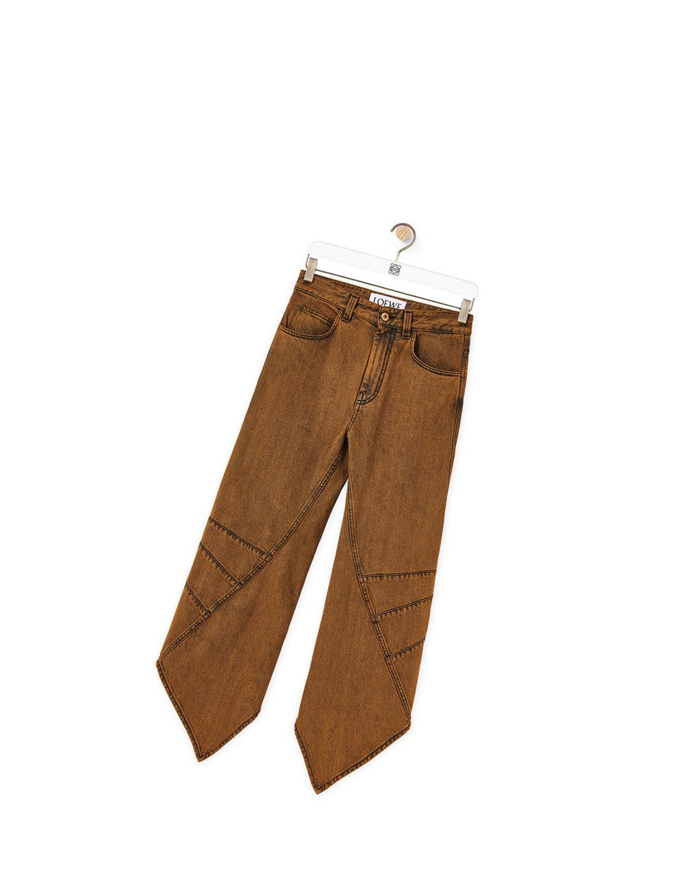 Loewe Curved jeans in denim Marrom | FLIAT-1057