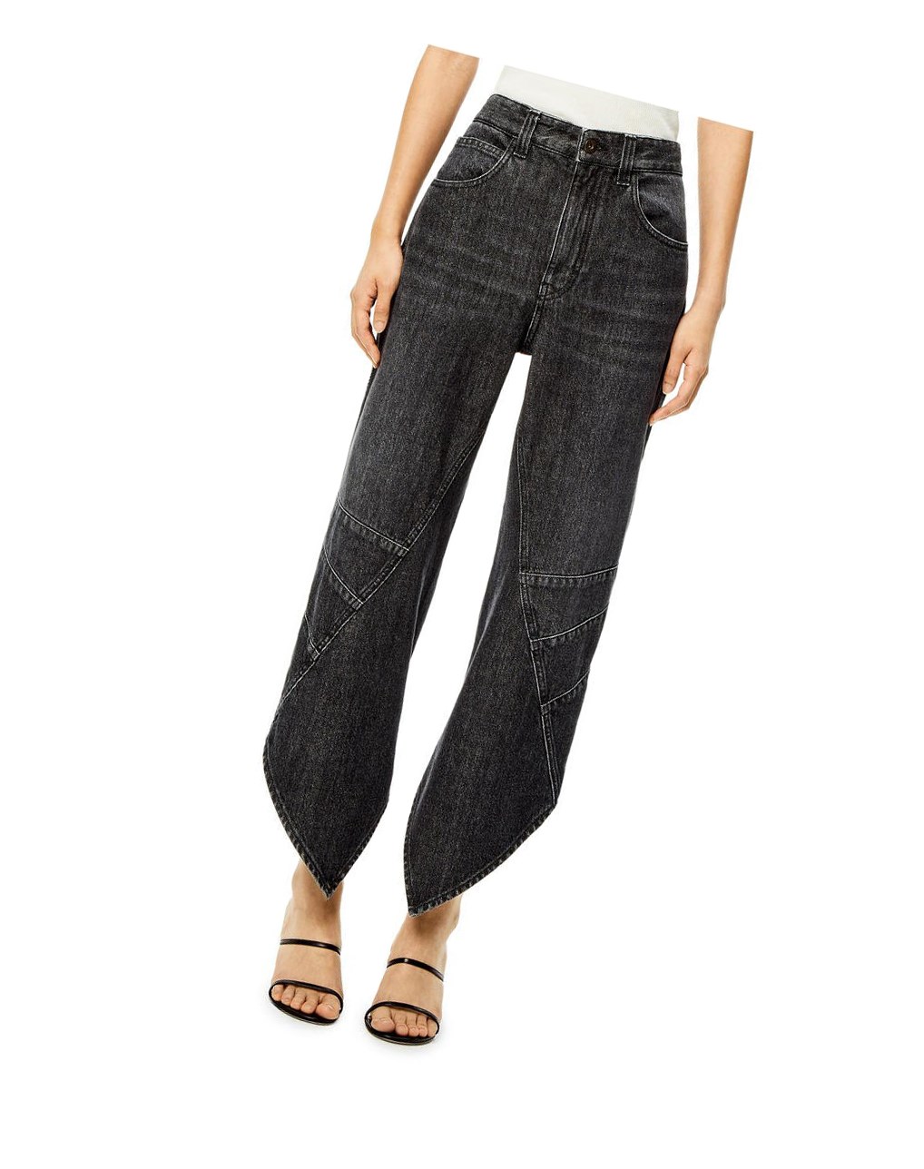 Loewe Curved jeans in denim Negros | QRIOV-0654