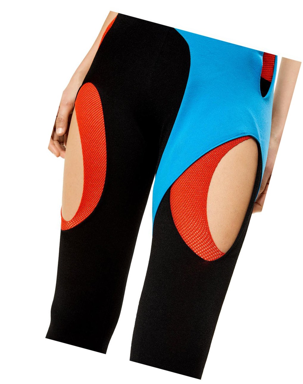 Loewe Cut-out leggings in viscose Negros Azules Naranjas | FNLRZ-5184