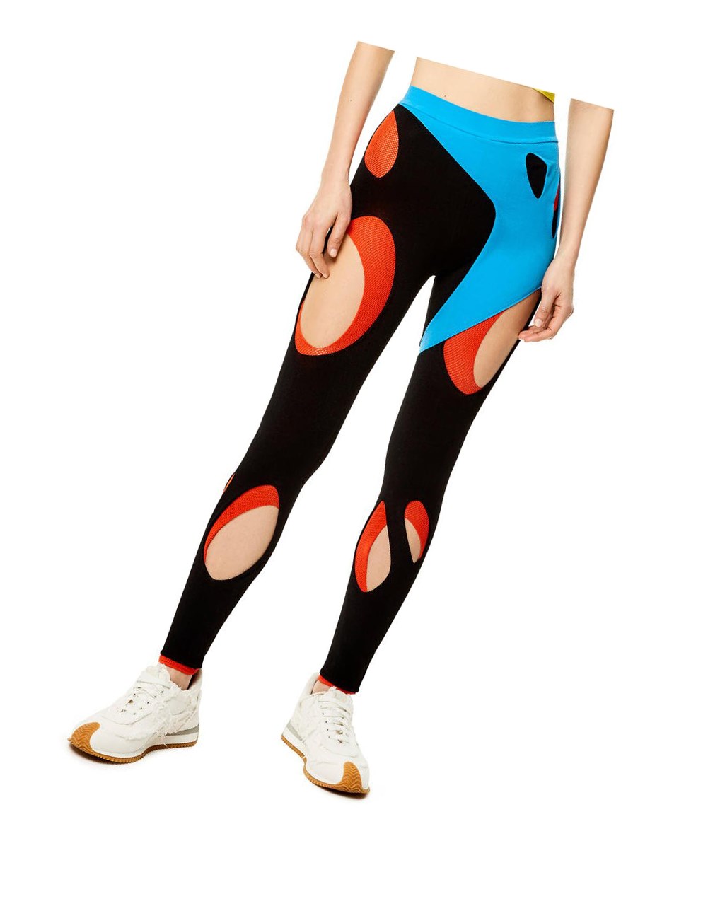 Loewe Cut-out leggings in viscose Negros Azules Naranjas | MKPUV-0837
