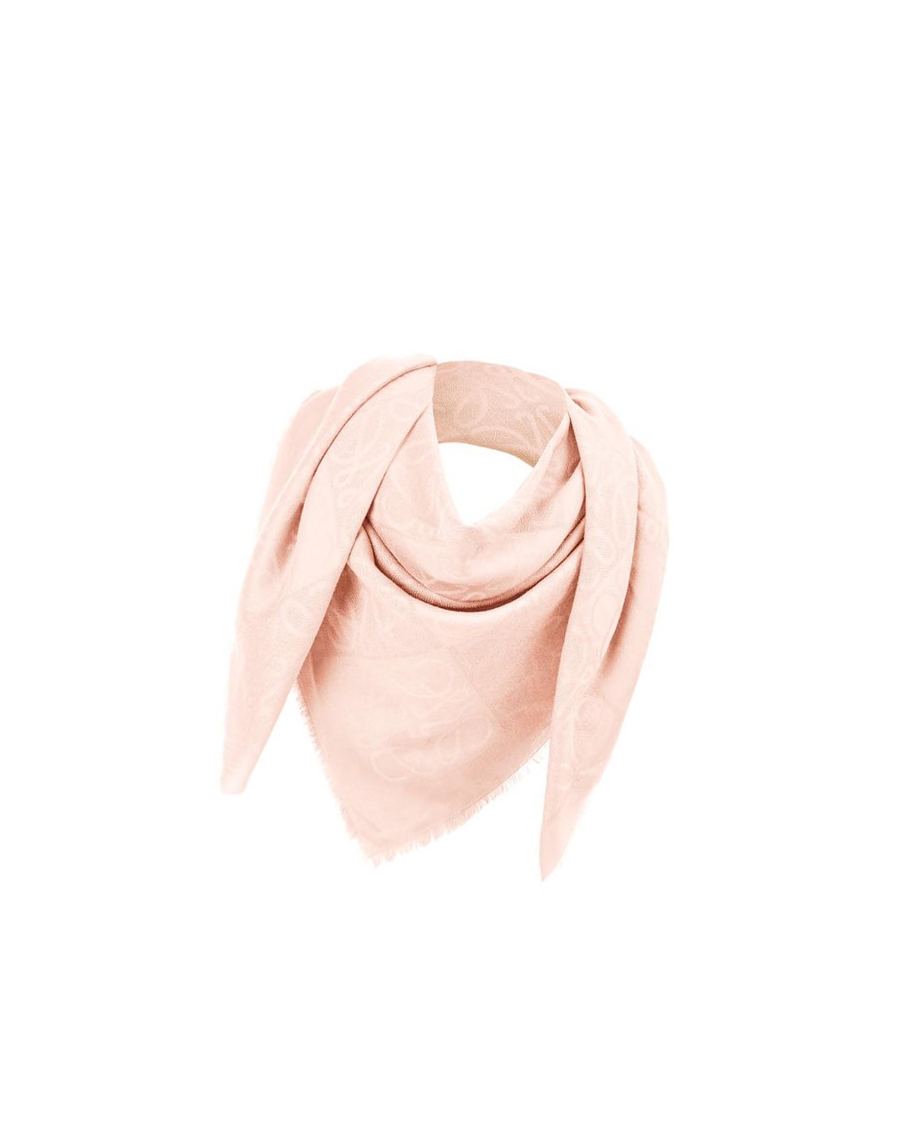 Loewe Damero scarf in wool, silk and cashmere Nude | ARUFQ-8349