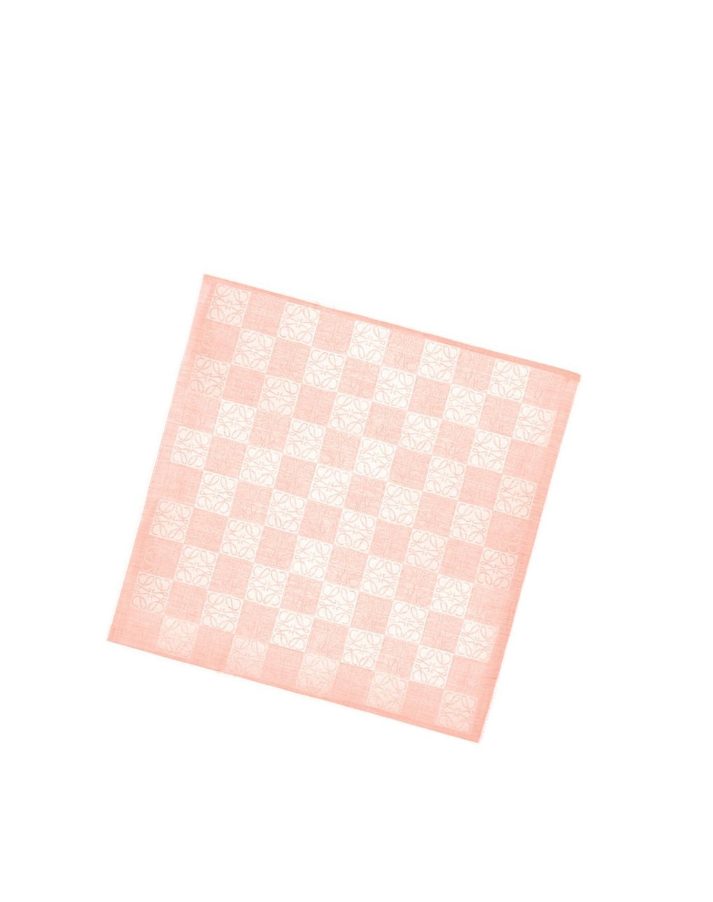 Loewe Damero scarf in wool, silk and cashmere Nude | ARUFQ-8349