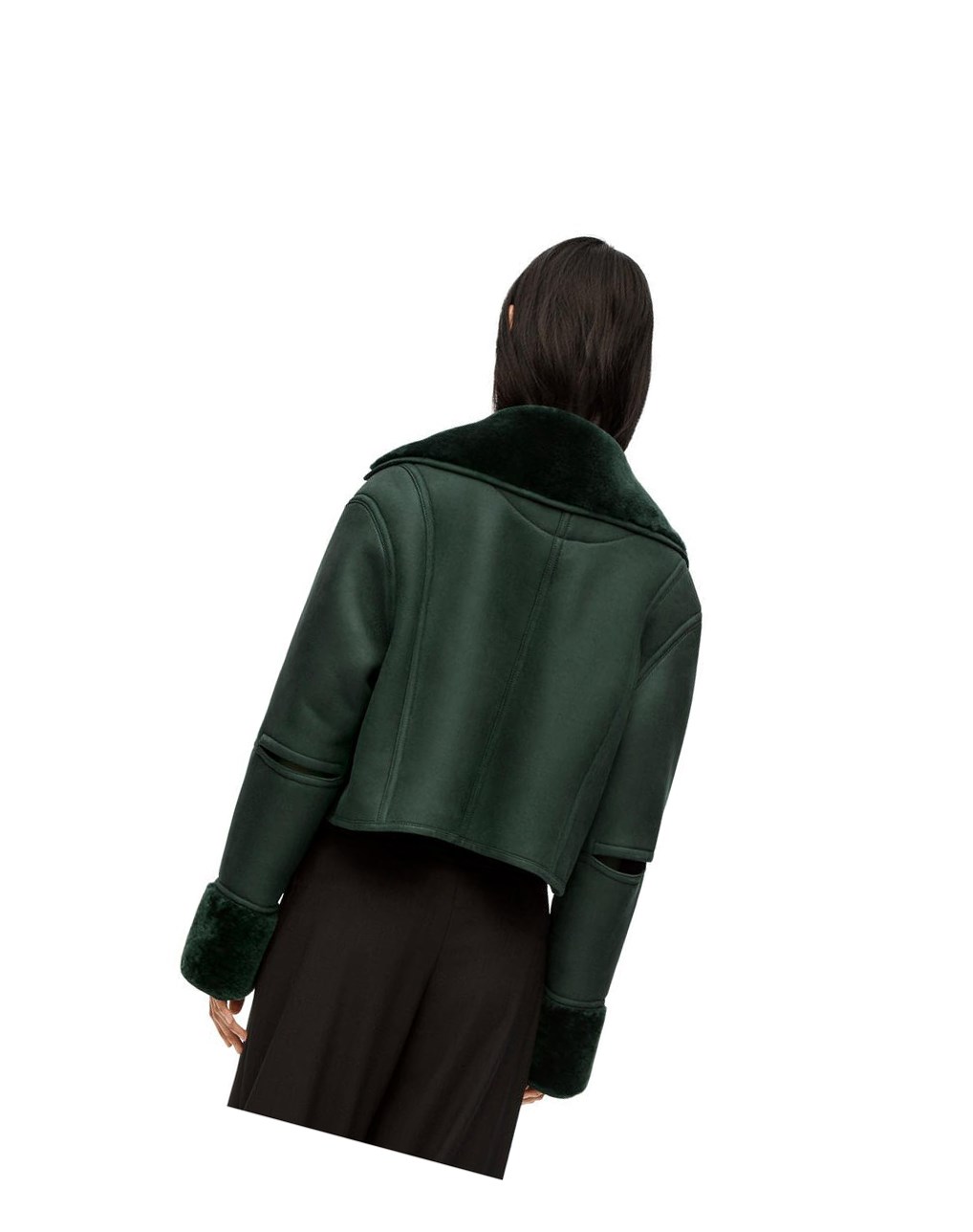 Loewe Deconstructed jacket in shearling Verdes | QUZML-7680