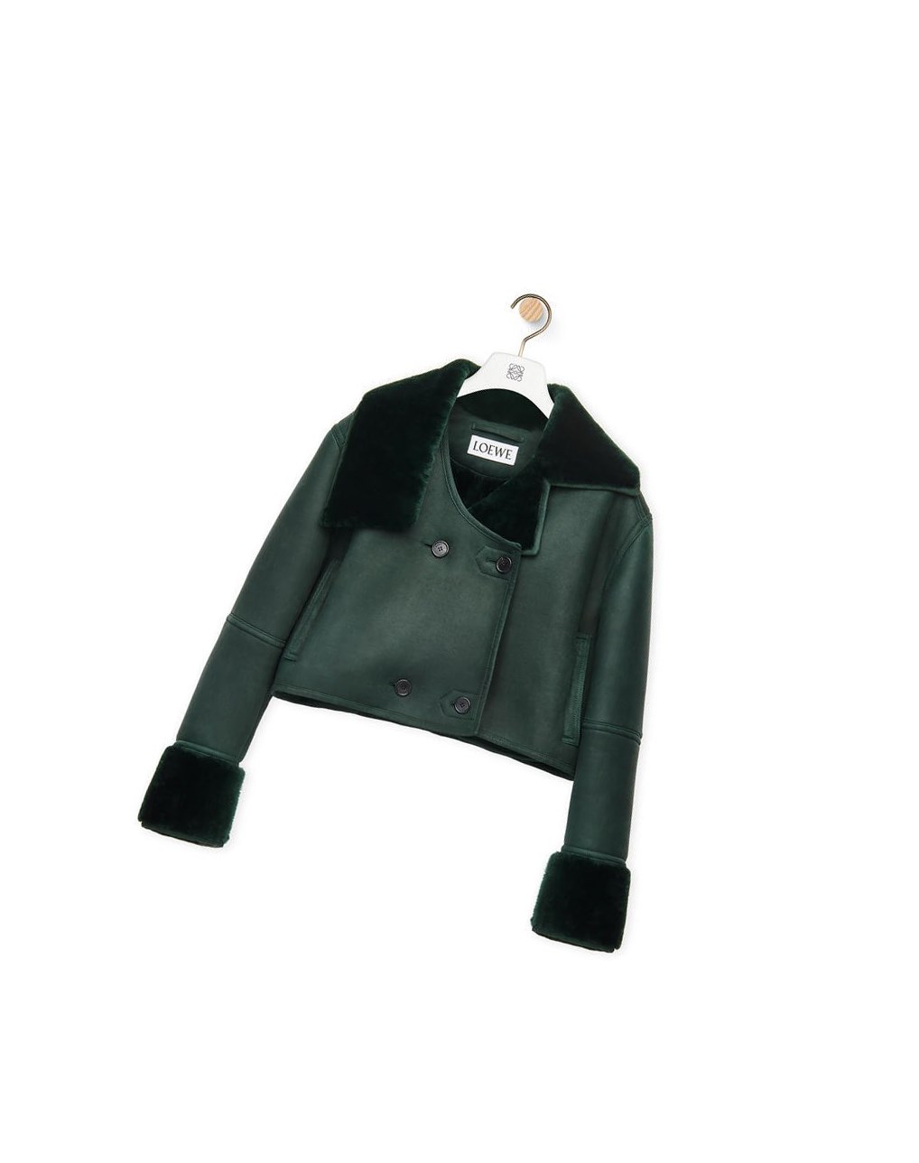 Loewe Deconstructed jacket in shearling Verdes | QUZML-7680