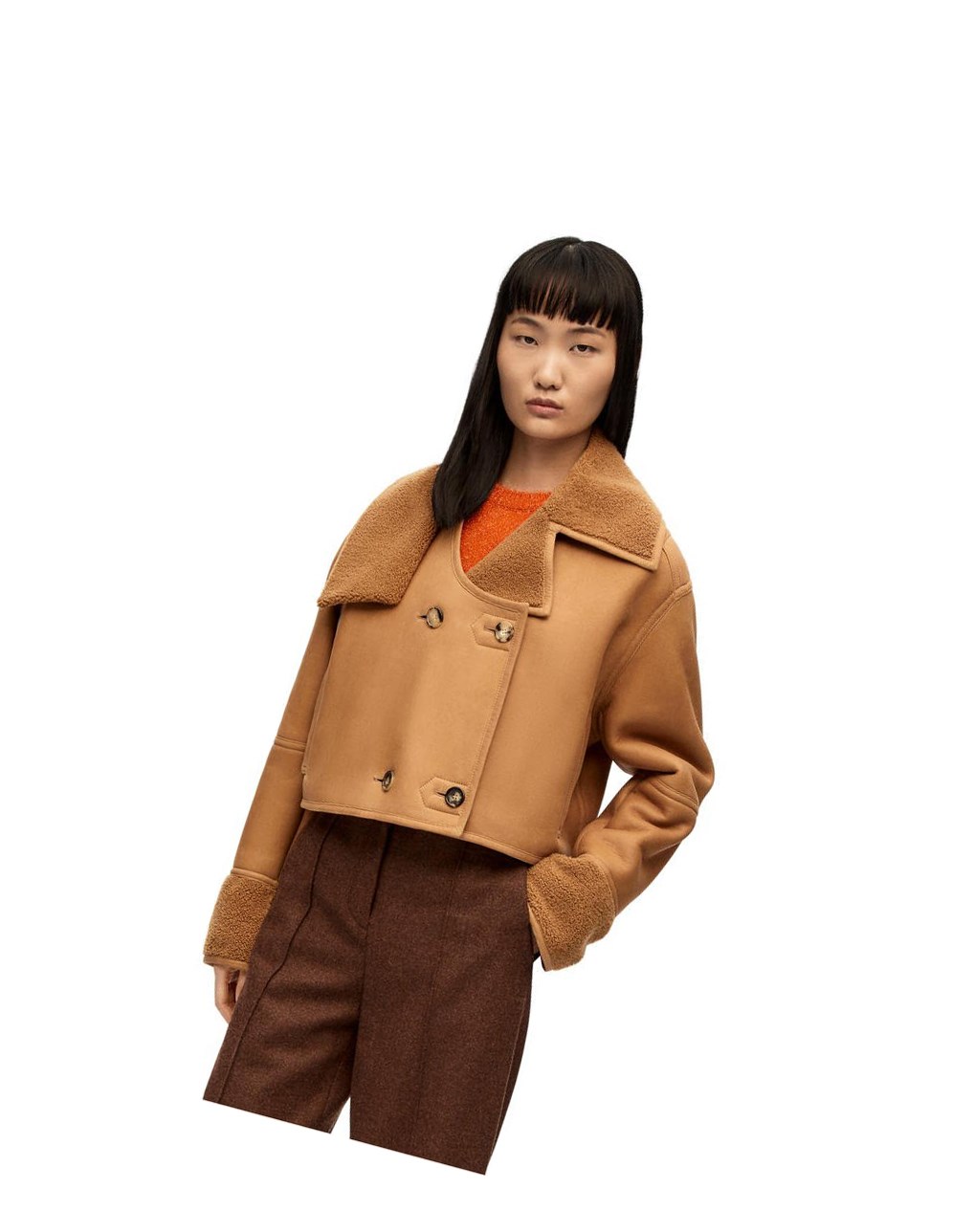 Loewe Deconstructed jacket in shearling Vino | RKBQA-8031