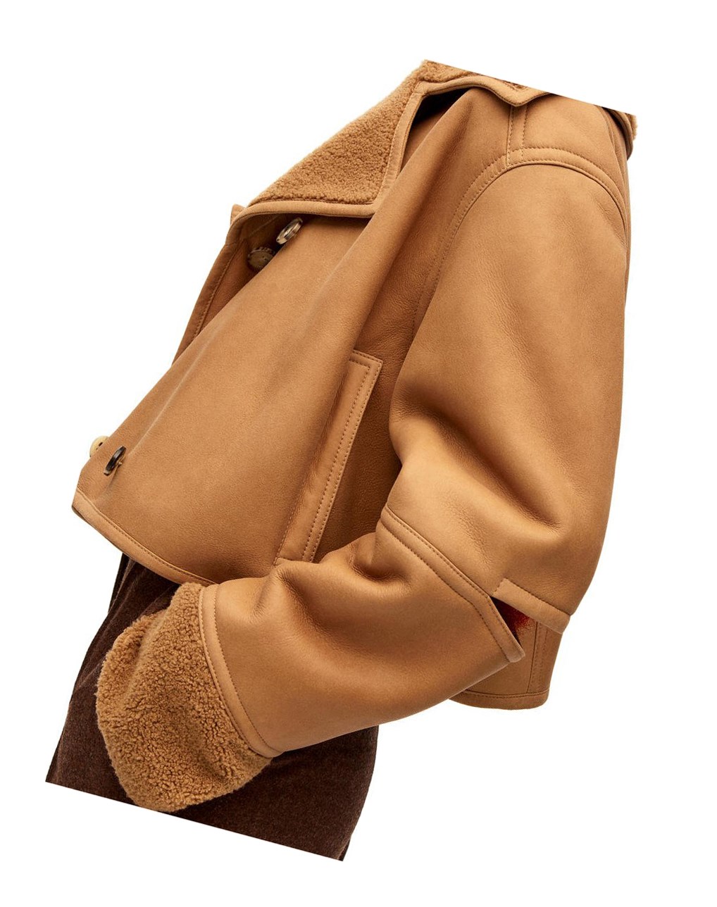 Loewe Deconstructed jacket in shearling Vino | RKBQA-8031
