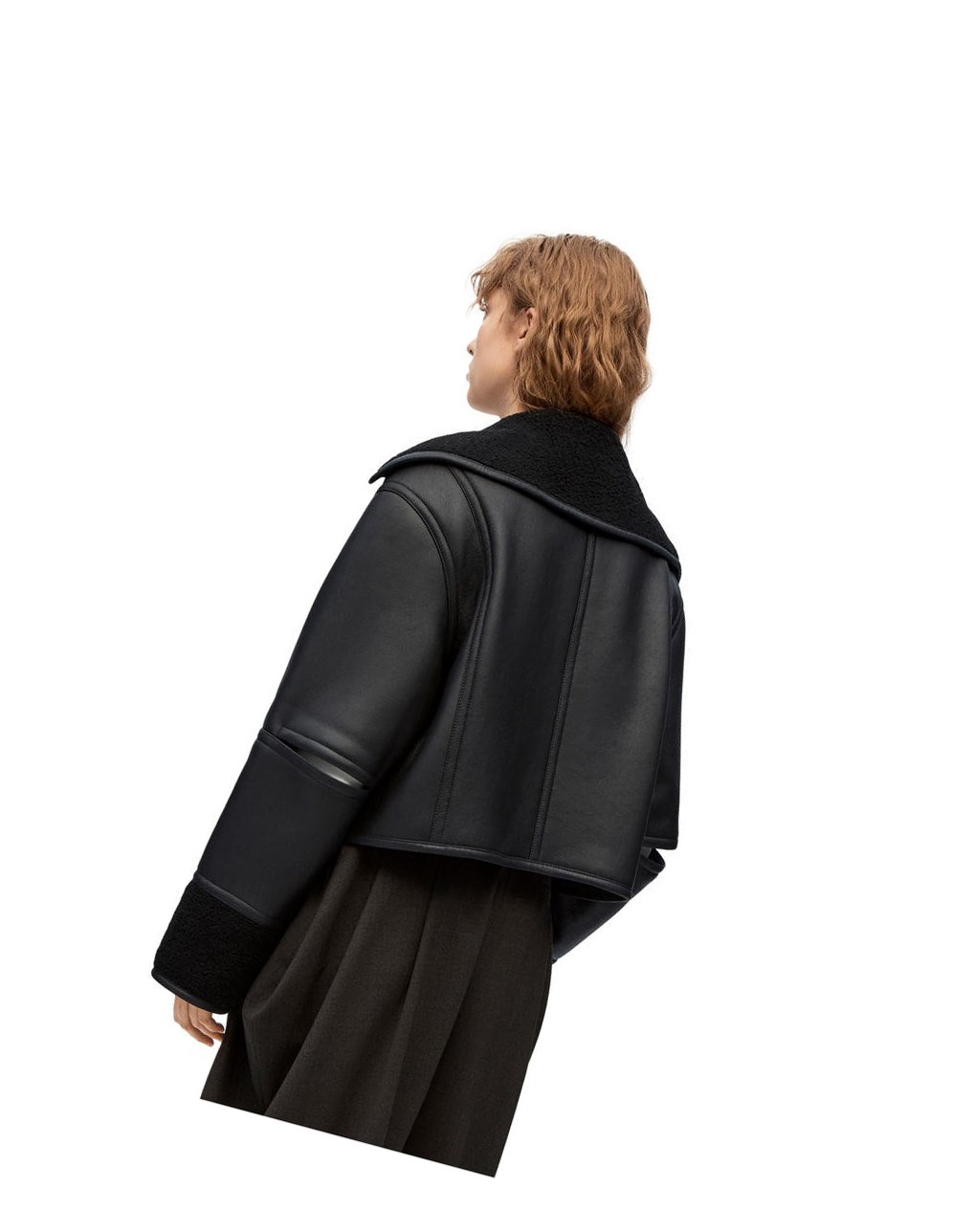 Loewe Deconstructed jacket in shearling Negros | YGFLN-2407