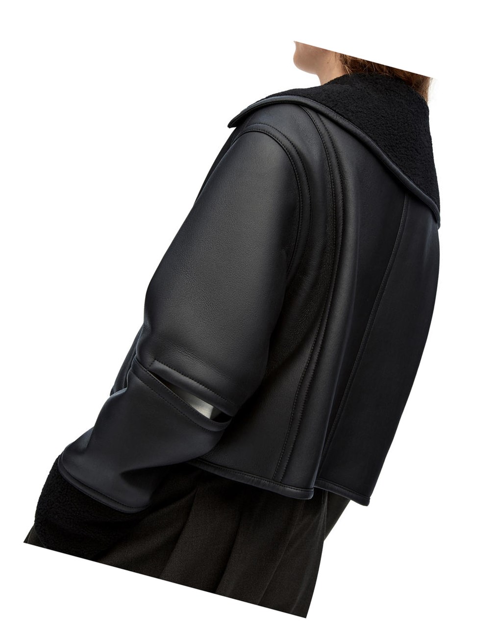 Loewe Deconstructed jacket in shearling Negros | YGFLN-2407